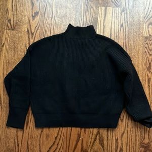 Simple black winter sweater